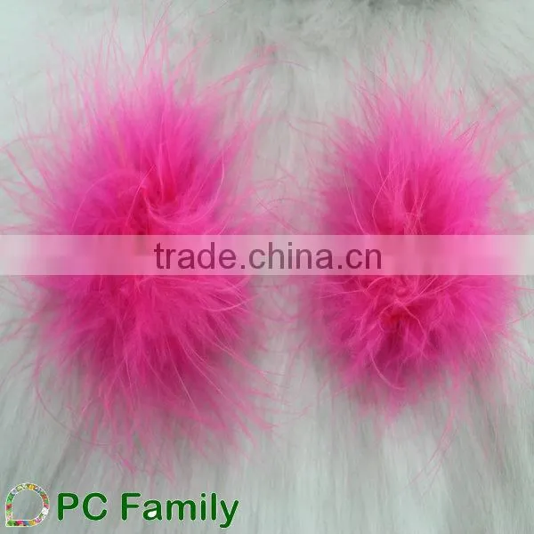 fashion fake furball pom hair flower for kids