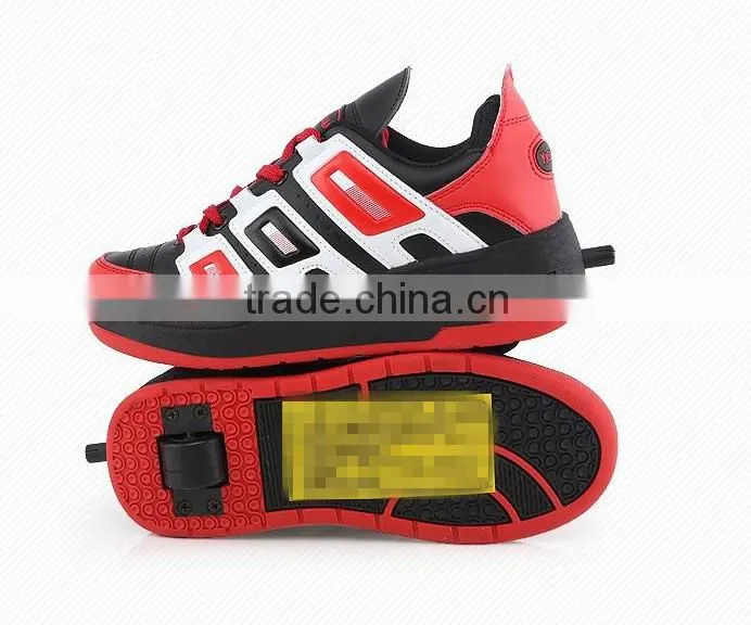 High quality fashion kids roller shoes with retractable one wheel