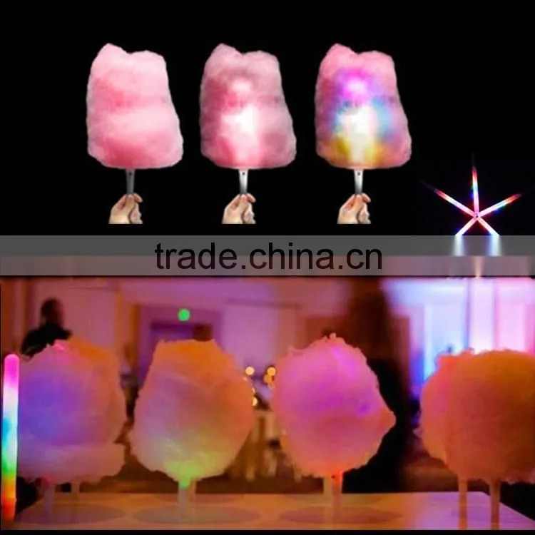 Wisdom Victory 2016 novertly items Colorful Led Cotton Candy Stick kids Party Led Flashing Cotton Candy Stick