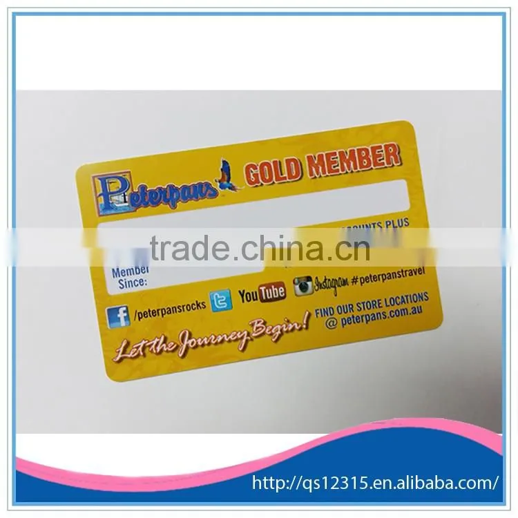 PVC membership card with signature pannel