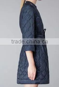100% polyester womens quilted padded jacket for winter season