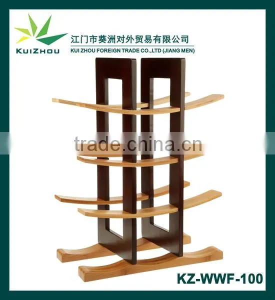 12-Bottle Bamboo Wine Rack
