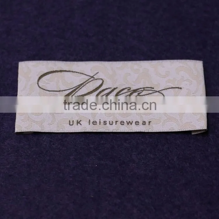 2016 Hot Sales Centerfold High Density Garment Woven Label For Clothing
