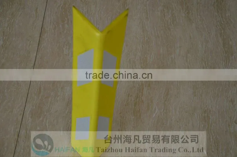 EVA yellow corner guard reflective for parking lot safety/600mm EVA drywall corner guard/high visibility plastic corner guard