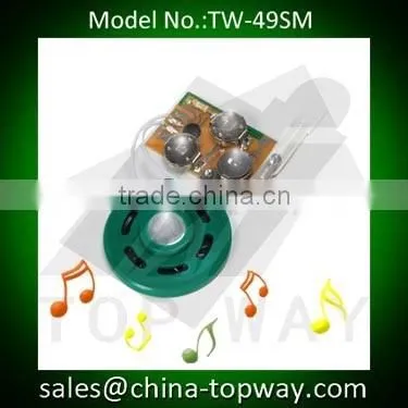 Recordable custom sound module for greeting card