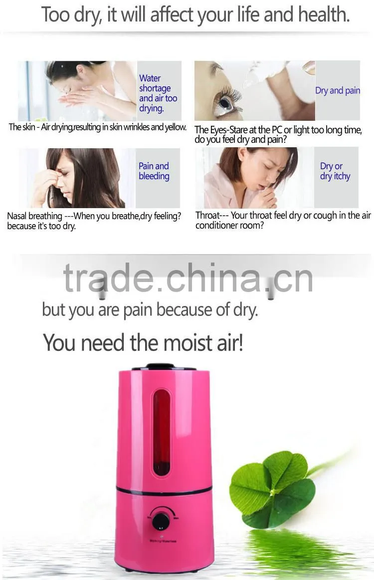 1.2L big tank humidifier pink color humidifer with aroma