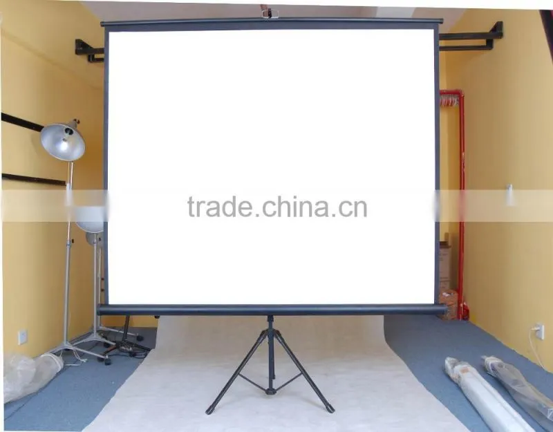 Factory portable mobile tripod standing projector screen outdoor or indoor projection screen with matt white