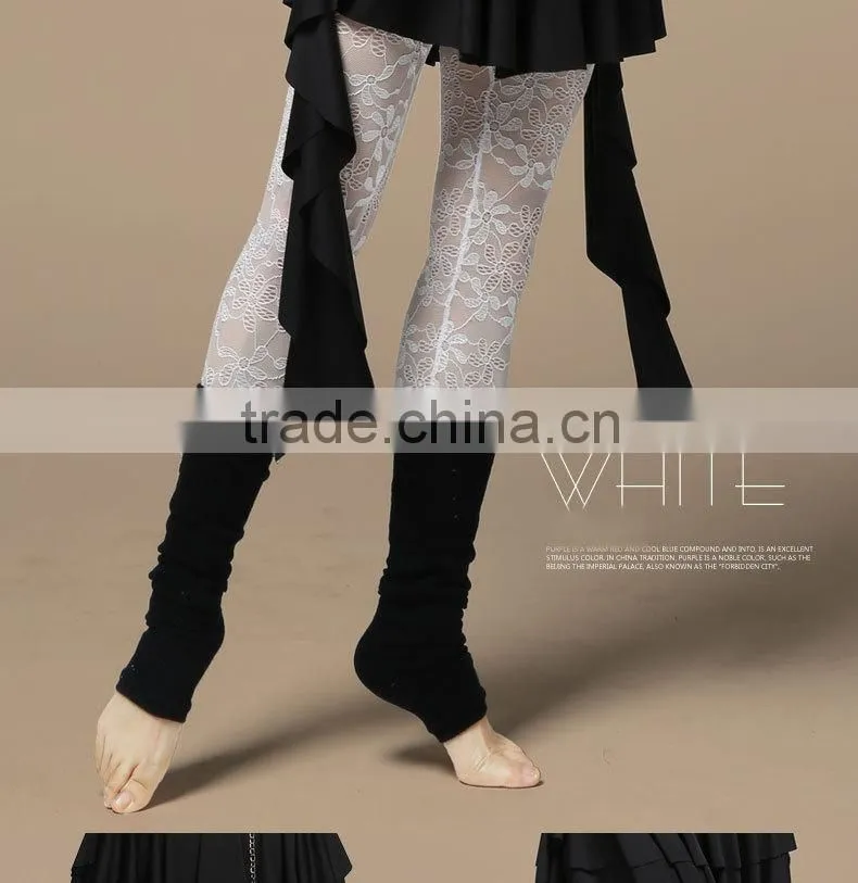 Wuchieal Ladies Sexy Modal and High Elastic Lace Tight Belly Dance Pants
