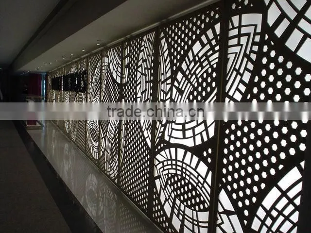 Curved perforated aluminum false ceiling panel