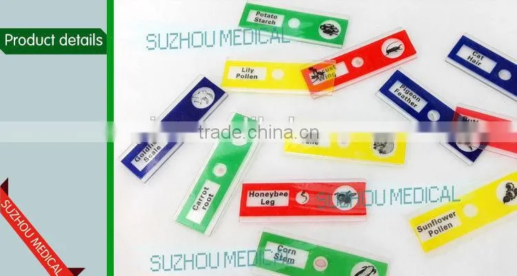 Plastic Prepared Slide Set of 12 for children microscope