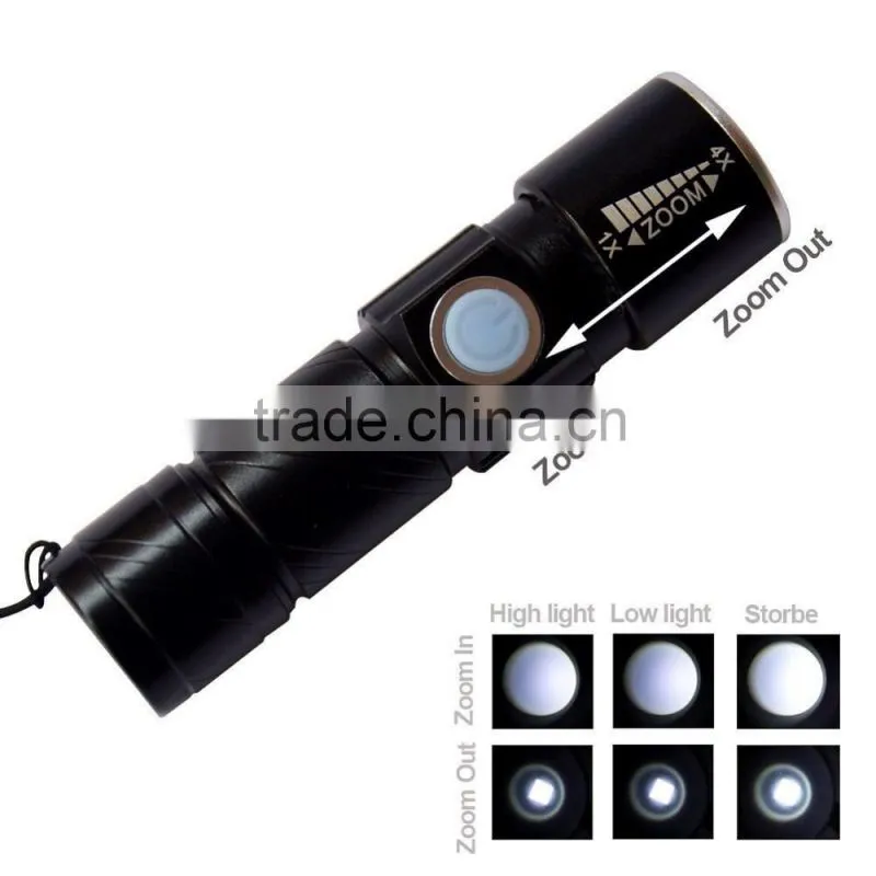 New model usb rechargeable mini led torch