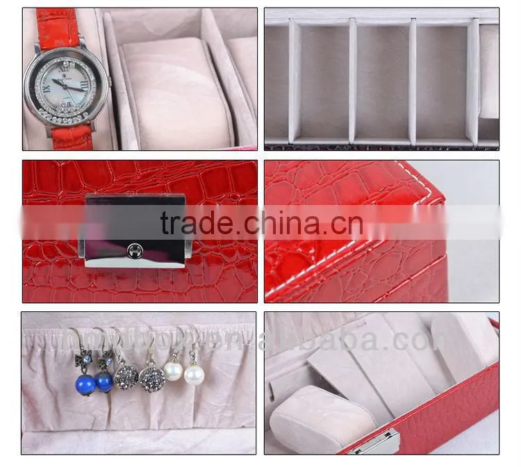 Hot Sale Rectangular Leather Watch Boxes For Women