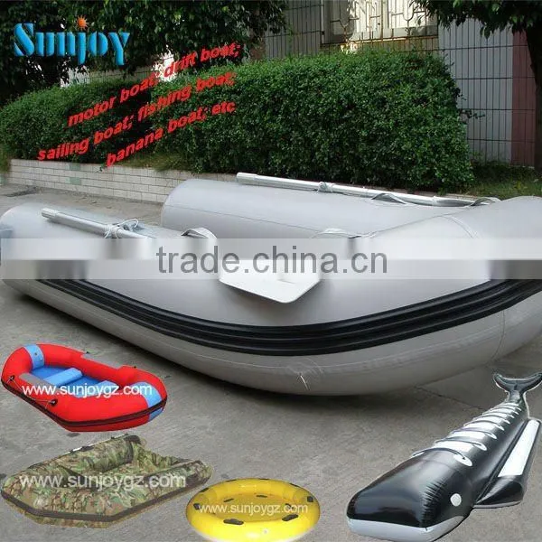 Rubber Banana Motor inflatable boat with aluminium bottom