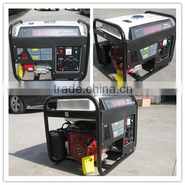 portable CE high quality gasoline 5.5kw generator