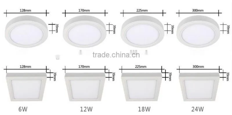 Super bright 85-265V Warm White/White/Cold White Surface Mounted LED Ceiling Light
