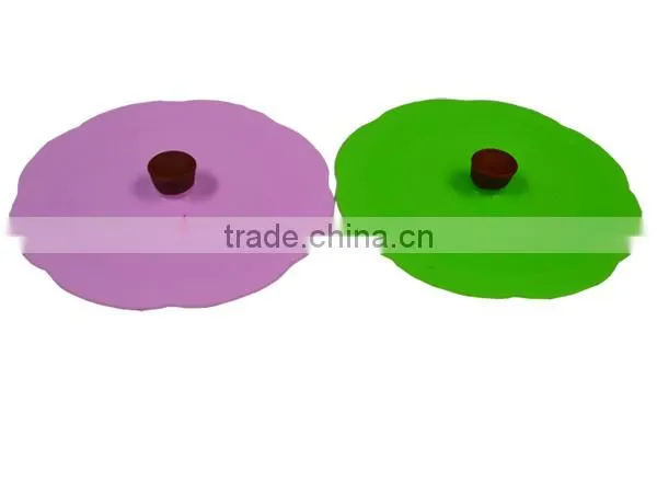 OEM colorful silicone lids for cups silicone glass cup cover