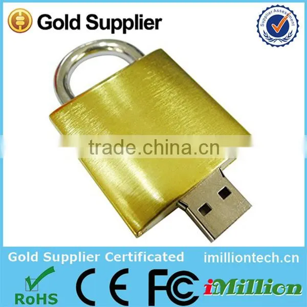 cheap bulk gifts lock usb flash drive 8GB for promotional gift