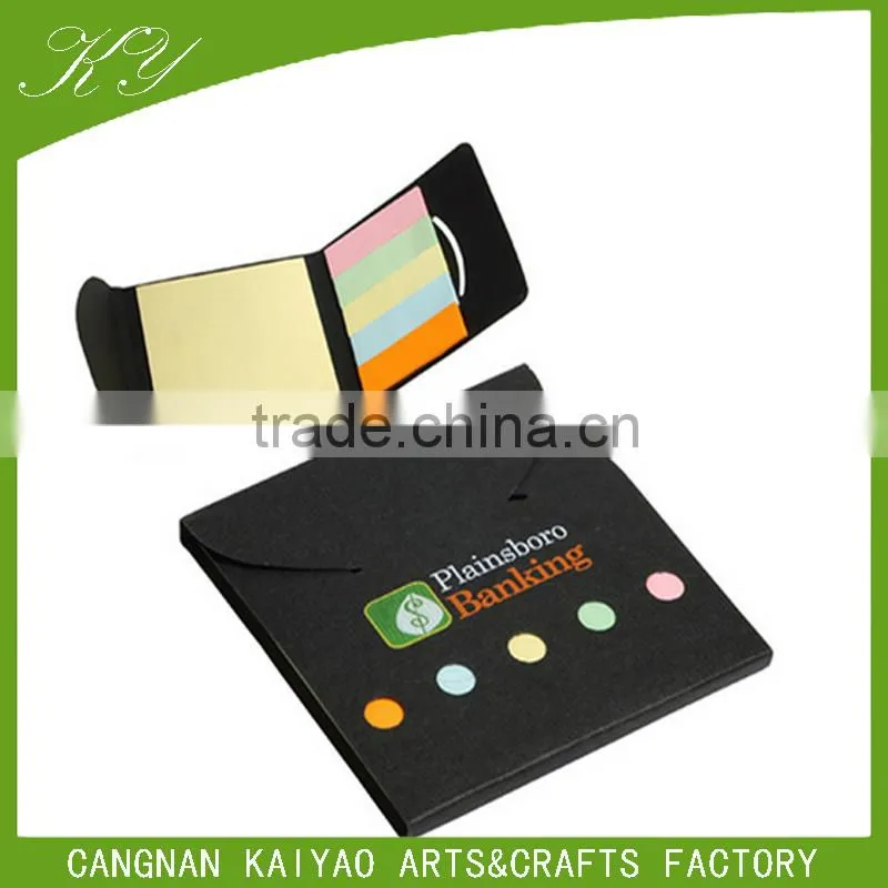 Funny smile faced combination of sticky notepads and adhesive flags