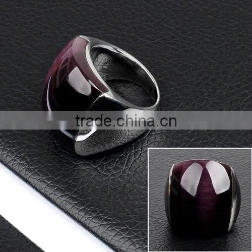 2012Newest Design Stainless Steel Bright White Stone Costume Ring Jewelry(DR10170)