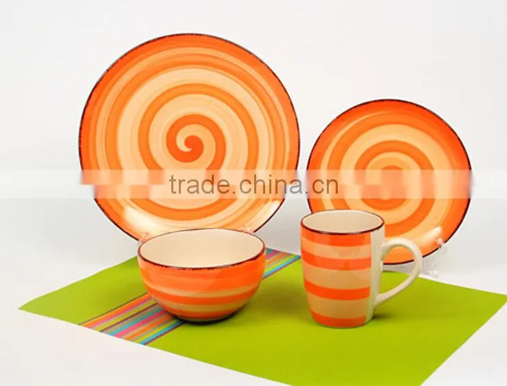 Cheap colorful porcelain wholesale dinner set with nice design