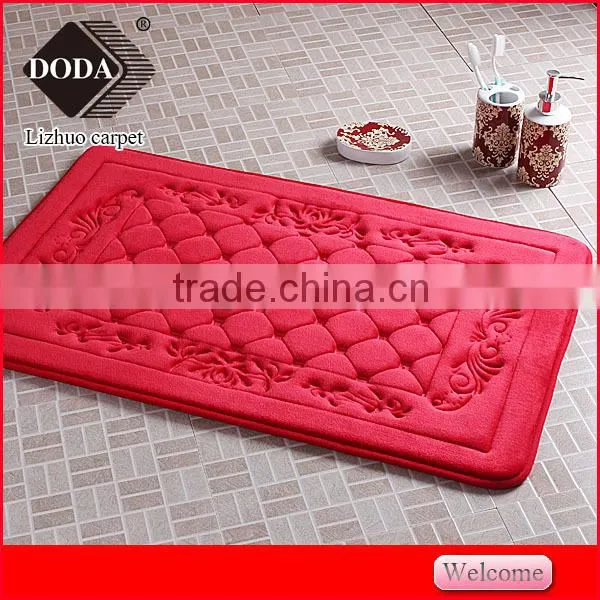 nonslip microfiber bath rug printed memory foam