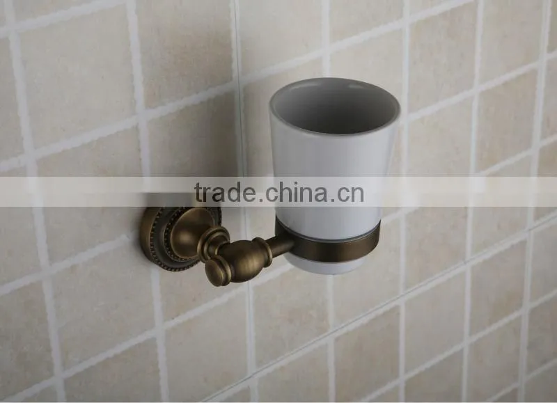 Classic Copper Pure Ceramic Single Tumbler Holder for Bathroom Accessories