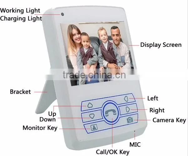 2.4G wireless Video Door Phone 1v2 Wireless Door Intercom door phone