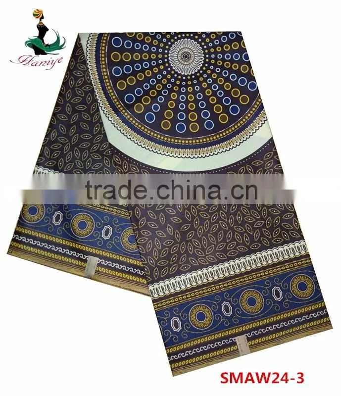Real wax hollandais fabric African printed wax fabric SMAW24 special partten