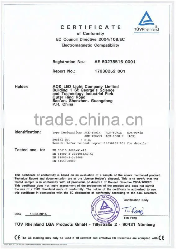 TUV DLC UL CB Certified Photocell 120W LED High Bay Replacement Lamps With TM21 Report 62000 Hours Lifespan