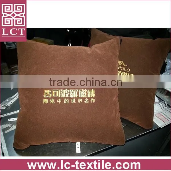 supply the highest cost-effective 100% soft and comfortable cheap pillow with custom logo embroidery for promotion(LCTP0075)