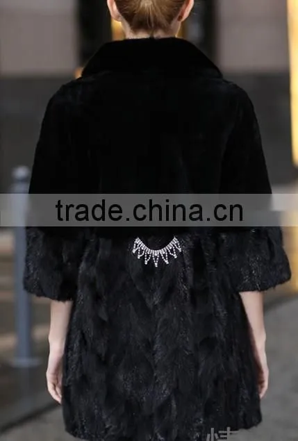Fashion genuine mink fur coat for women MC09