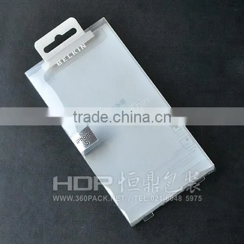 Custom made clear plastic folding box for phone case china supplier
