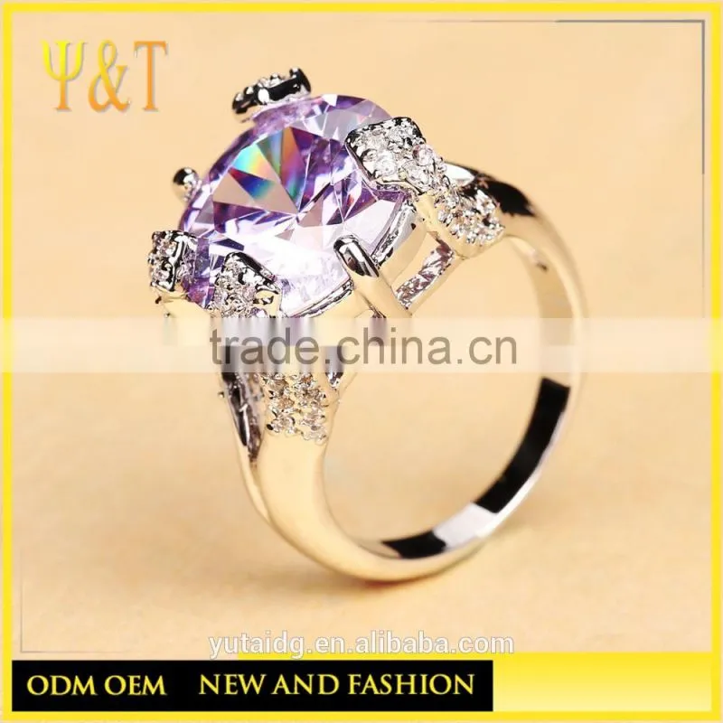 Jingli Jewelry Purple Gemstone Engagement Ring For Women (YJ-834)