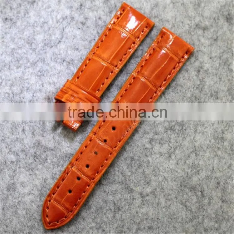 Jranter exotic genuine crocodile leather colorful watch band leather in high quality