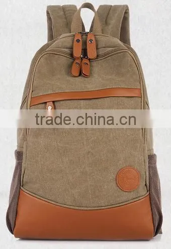 Campus Backpack School Book Shoulder Bag Canvas Backbag
