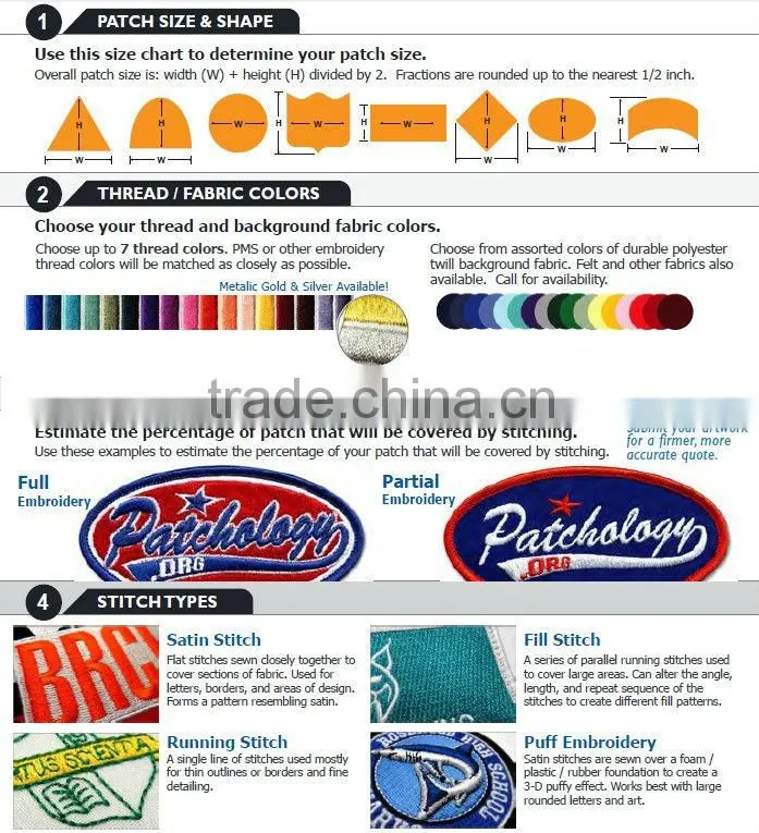 Custom embroidered patches for dresses