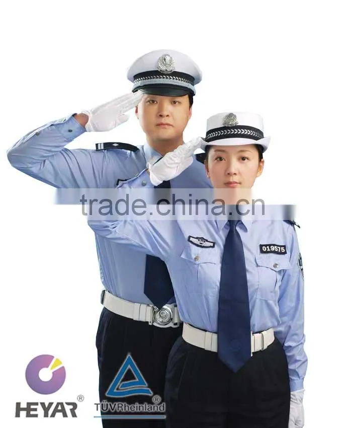 Twill Poly Cotton Blue Police Uniform Fabrics