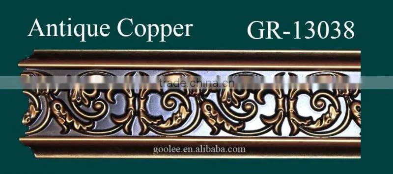 European- style Architectural Decorative PU Carving Cornice Mouldings