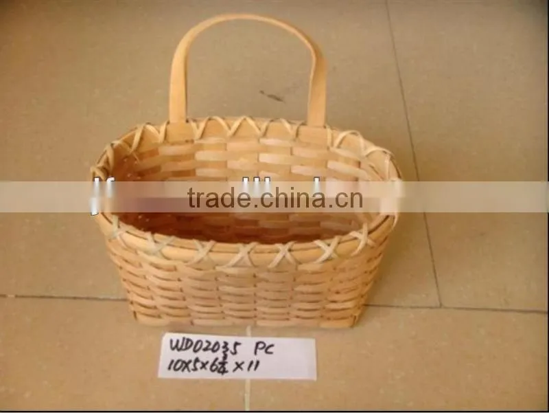 Handmade weaving stock cheap small wood chip baskets