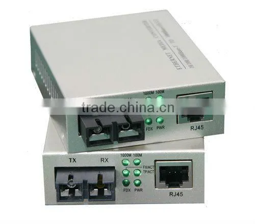 Hihg quality RJ45 fiber optic single mode duplex fiber media converter