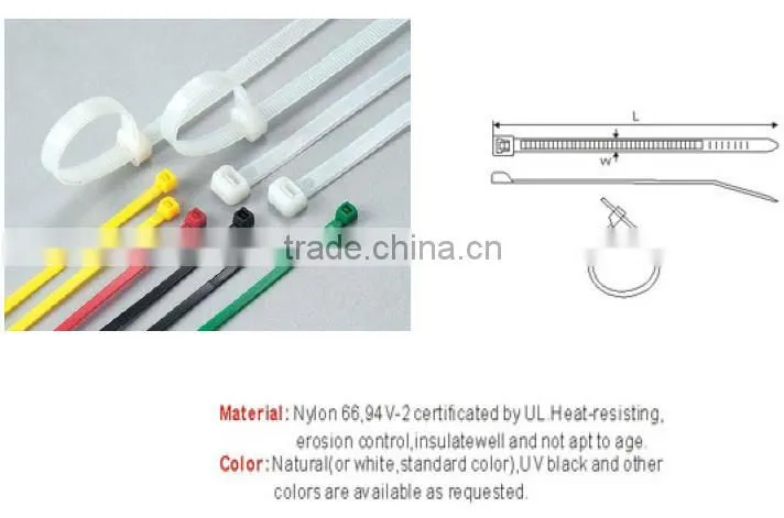 Fresh Nylon66 Dubon raw material hot sales nylon cable tie/zip tie