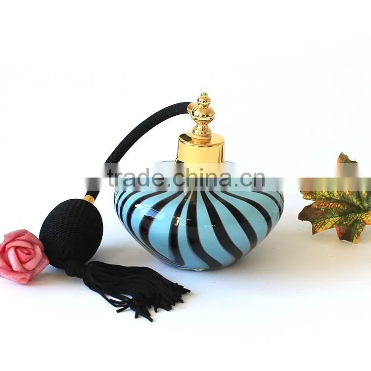 100ml Black Stripes Air Bag Perfume Bottle, Perfume Spray Packaging Gasbag Spray Pump