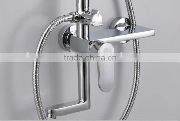 top material 59 brass rain shower faucet, cold/hot temperature control shower faucet, polish finished shower mixer