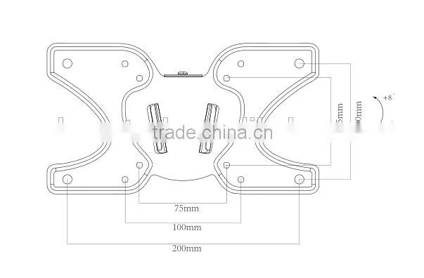 2015 new arrival tilting led tv wall bracket/tilting lcd wall mount