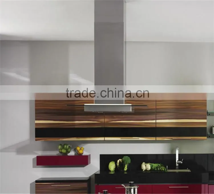 High gloss red kitchen chimney design kitchen cabinet