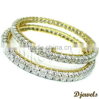 Solitaire Anniversary Bangles, Wedding bangles, Solitaire Engagement Jewellery