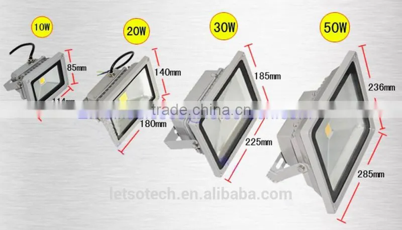 2016 high quality factory price IP66 10w 20w 30w 50w outdoor led flood light with CE &ROHS&UL warm white 3 years warranty
