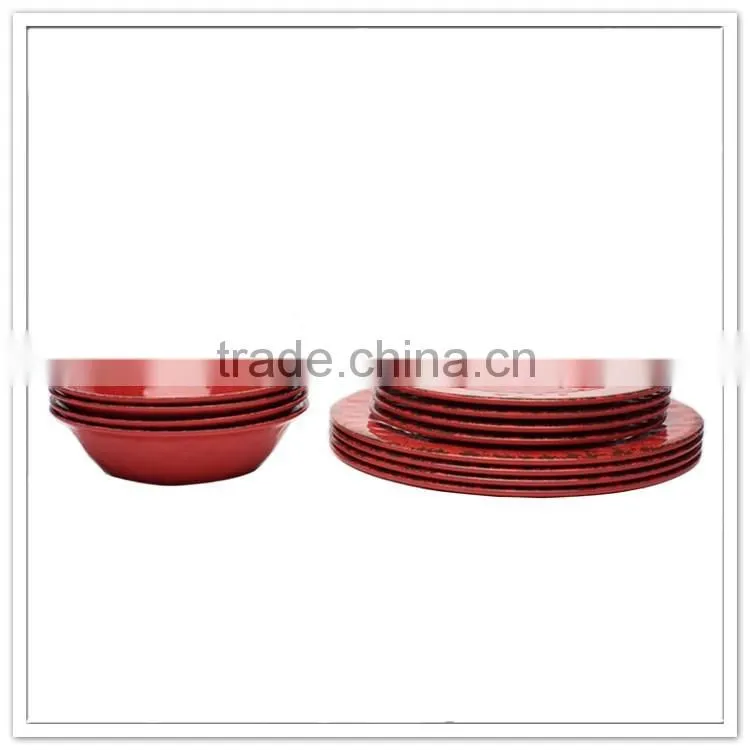 China products promotion melamine rustic dinnerware sets