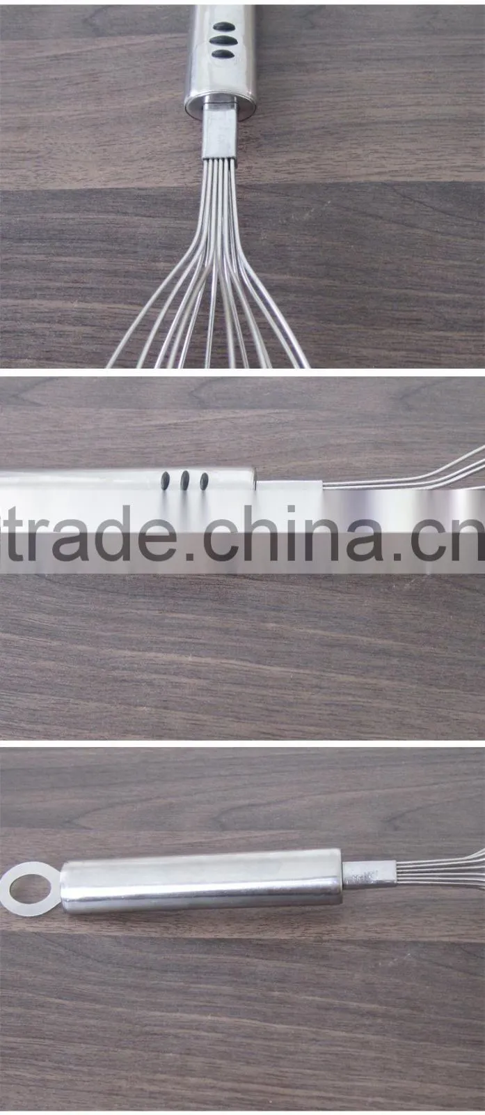 Manual stainless steel mixer beat eggs household blender bold stainless steel round bar handle Small Medium Large Whisk D07