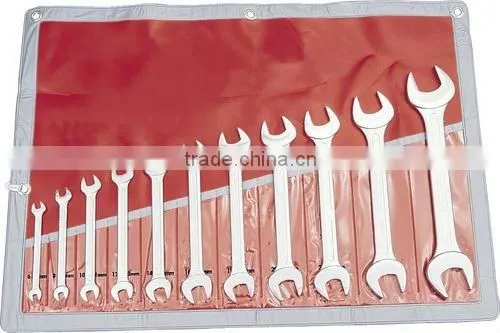 Elliptical Double Open End Spanner with Plastic Display Rack